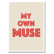 Indlæs billede til gallerivisning Muse No. 2 Plakat Plakana 21x30 cm (A4) Hvid Egetræ
