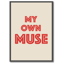 Indlæs billede til gallerivisning Muse No. 2 Plakat Plakana 21x30 cm (A4) Sort egetræ

