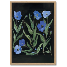 Indlæs billede til gallerivisning Night Flowers Plakat Plakana 21x30 cm (A4) Egetræ
