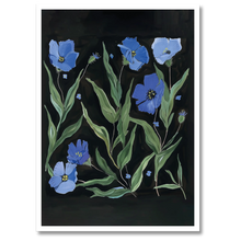 Indlæs billede til gallerivisning Night Flowers Plakat Plakana 21x30 cm (A4) Hvid Egetræ
