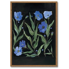 Indlæs billede til gallerivisning Night Flowers Plakat Plakana 21x30 cm (A4) Mørk egetræ
