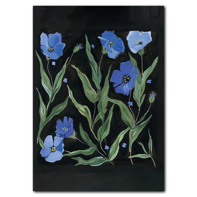 Night Flowers Plakat Plakana 21x30 cm (A4) Ingen ramme
