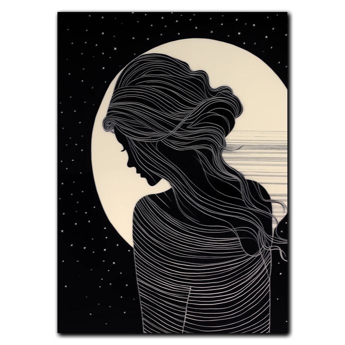 Night Silhouettes Plakat Plakana 21x30 cm (A4) Ingen ramme