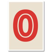 Indlæs billede til gallerivisning O Plakat Plakana 21x30 cm (A4) Hvid Egetræ
