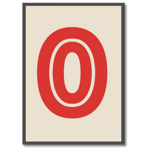 Indlæs billede til gallerivisning O Plakat Plakana 21x30 cm (A4) Sort egetræ

