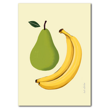 Indlæs billede til gallerivisning Pear &amp; Banana Plakat Plakana 21x30 cm (A4) Ingen ramme
