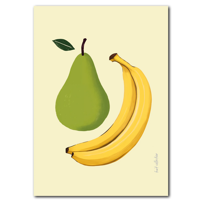 Pear & Banana Plakat Plakana 21x30 cm (A4) Ingen ramme