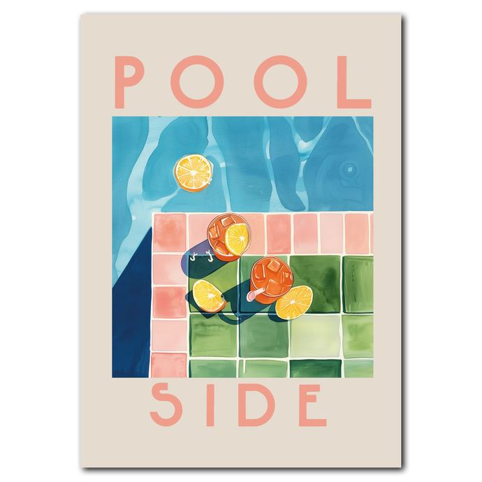 Pool Side Plakat Plakana 21x30 cm (A4) Ingen ramme