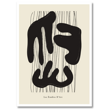 Indlæs billede til gallerivisning Sculptural Lines Plakat Plakana 21x30 cm (A4) Hvid Egetræ
