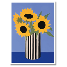 Indlæs billede til gallerivisning Sunflowers Plakat Plakana 21x30 cm (A4) Hvid Egetræ
