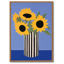 Indlæs billede til gallerivisning Sunflowers Plakat Plakana 21x30 cm (A4) Mørk egetræ
