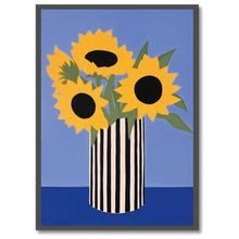 Indlæs billede til gallerivisning Sunflowers Plakat Plakana 21x30 cm (A4) Sort egetræ
