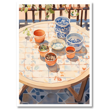 Indlæs billede til gallerivisning Sunny Pots plakat Plakana 21x30 cm (A4) Hvid Egetræ
