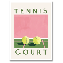 Indlæs billede til gallerivisning Tennis Court Plakat Plakana 21x30 cm (A4) Hvid Egetræ
