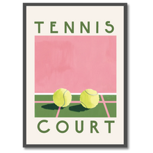 Indlæs billede til gallerivisning Tennis Court Plakat Plakana 21x30 cm (A4) Sort egetræ
