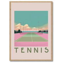 Indlæs billede til gallerivisning Tennis Plakat Plakana 21x30 cm (A4) Egetræ
