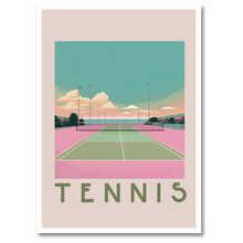Indlæs billede til gallerivisning Tennis Plakat Plakana 21x30 cm (A4) Hvid Egetræ
