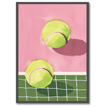 Indlæs billede til gallerivisning Tennis Joy Plakat Plakana 21x30 cm (A4) Sort egetræ
