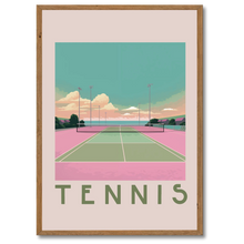 Indlæs billede til gallerivisning Tennis Plakat Plakana 21x30 cm (A4) Mørk egetræ

