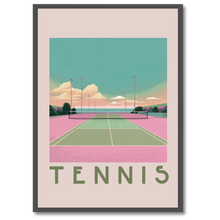 Indlæs billede til gallerivisning Tennis Plakat Plakana 21x30 cm (A4) Sort egetræ
