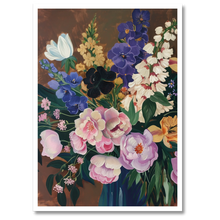 Indlæs billede til gallerivisning Vibrant Flora Plakat Plakana 21x30 cm (A4) Hvid Egetræ
