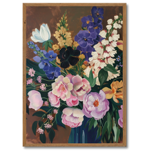 Indlæs billede til gallerivisning Vibrant Flora Plakat Plakana 21x30 cm (A4) Mørk egetræ
