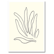 Indlæs billede til gallerivisning Wavy Leaves Plakat Plakana 21x30 cm (A4) Hvid Egetræ
