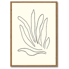 Indlæs billede til gallerivisning Wavy Leaves Plakat Plakana 21x30 cm (A4) Mørk egetræ
