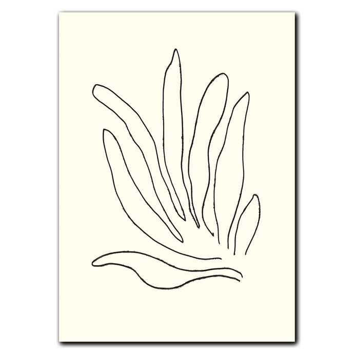 Wavy Leaves Plakat Plakana 21x30 cm (A4) Ingen ramme