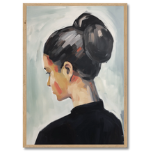 Indlæs billede til gallerivisning Woman In Black Plakat Plakana 21x30 cm (A4) Egetræ
