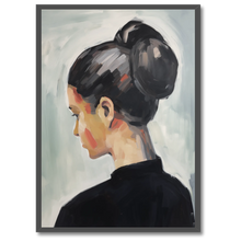 Indlæs billede til gallerivisning Woman In Black Plakat Plakana 21x30 cm (A4) Sort egetræ
