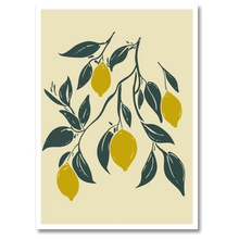 Indlæs billede til gallerivisning Yellow Lemon Plakat Plakana 21x30 cm (A4) Hvid Egetræ

