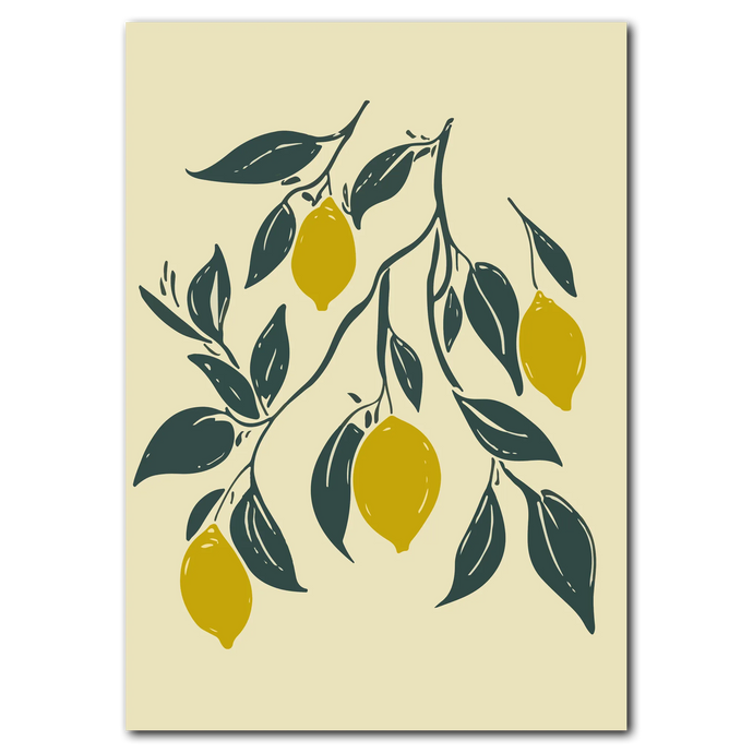 Yellow Lemon Plakat Plakana 21x30 cm (A4) Ingen ramme