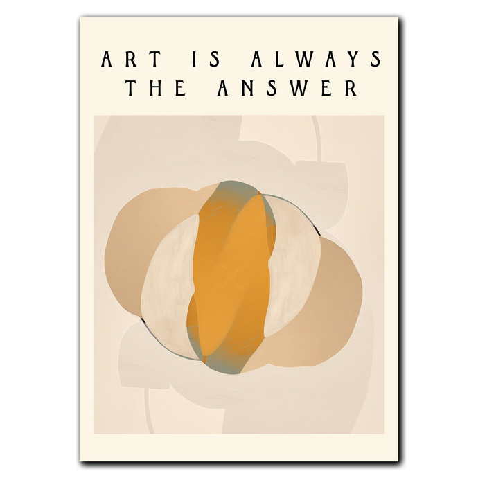 Art Is The Answer Plakat Plakana 21x30 cm (A4) Ingen ramme