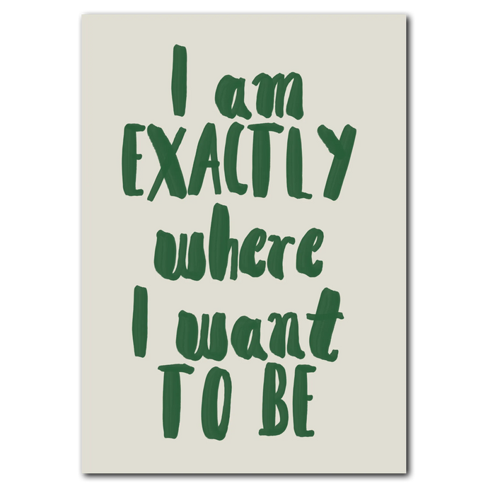 Here & Now Plakat Plakana 21x30 cm (A4) Ingen ramme
