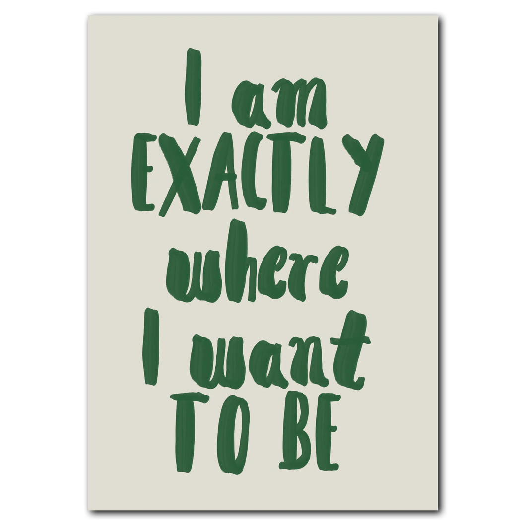 Here & Now Plakat Plakana 21x30 cm (A4) Ingen ramme