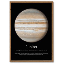 Indlæs billede til gallerivisning Jupiter Poster Plakana SE 21x30 cm (A4) Mørk egetræ
