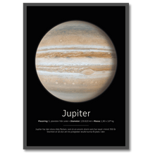 Indlæs billede til gallerivisning Jupiter Poster Plakana SE 21x30 cm (A4) Sort egetræ
