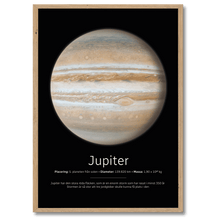 Indlæs billede til gallerivisning Jupiter Poster Plakana SE 21x30 cm (A4) Egetræ
