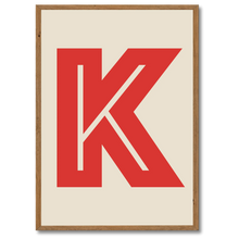 Indlæs billede til gallerivisning K Plakat Plakana 21x30 cm (A4) Mørk egetræ
