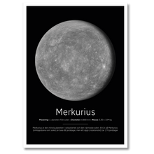 Indlæs billede til gallerivisning Merkurius Poster Plakana 21x30 cm (A4) Hvid Egetræ
