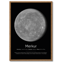 Indlæs billede til gallerivisning Merkur Plakat Plakana 21x30 cm (A4) Mørk egetræ
