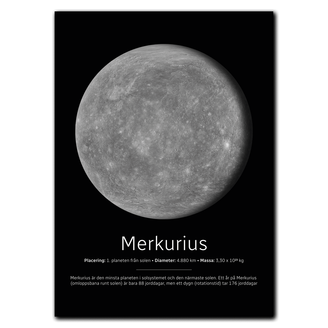 Merkurius Poster Plakana 21x30 cm (A4) Ingen ramme