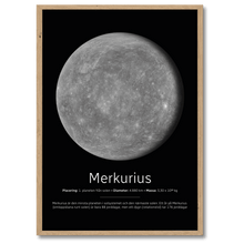 Indlæs billede til gallerivisning Merkurius Poster Plakana 21x30 cm (A4) Egetræ
