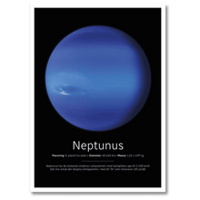 Indlæs billede til gallerivisning Neptunus Poster Plakana SE 21x30 cm (A4) Hvid Egetræ
