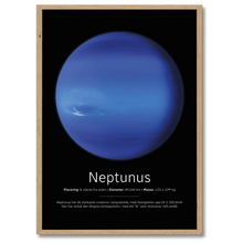 Indlæs billede til gallerivisning Neptunus Poster Plakana SE 21x30 cm (A4) Egetræ
