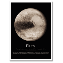 Indlæs billede til gallerivisning Pluto Poster Plakana 21x30 cm (A4) Hvid Egetræ
