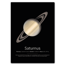 Indlæs billede til gallerivisning Saturnus Poster Plakana SE 21x30 cm (A4) Ingen ramme
