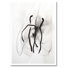 Indlæs billede til gallerivisning Dancing Shadows Plakat Plakana 21x30 cm (A4) Hvid Egetræ
