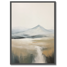 Indlæs billede til gallerivisning Silent Mountain Plakat Plakana 21x30 cm (A4) Sort egetræ
